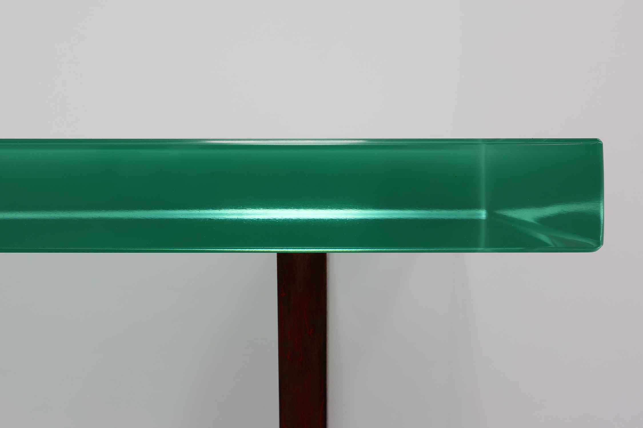 Sculptural French Art Deco Console Table with Glass Top, circa 1925thumbnail